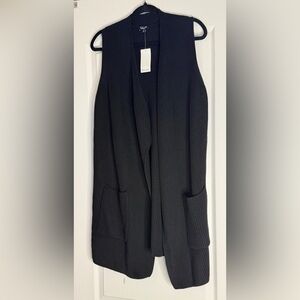 Splendid Brand Sleeveless Cardigan Black New, Size Small